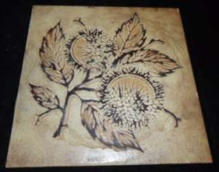 Sassuolo Made In Italy Tile Flower 8x8 Rare Ceramic  
