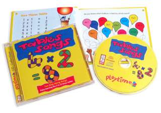 Times Tables Songs Learning CD + Book For Childrens Maths Singalong 