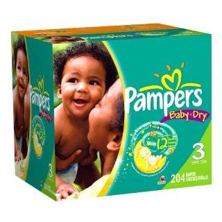 Pampers Baby Dry Diapers Economy Plus Pack, Size 3, 204 Count