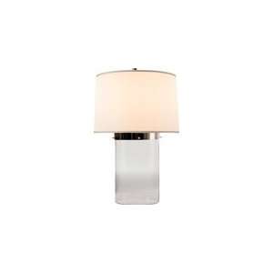 Barbara Barry Simple Cylinder Table Lamp with Silk Shade by Visual 
