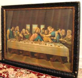 EARLY 1900s LAST SUPPER PRINT WITH GILDED WOOD FRAME  