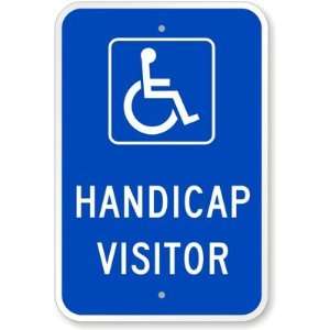  Handicap Visitor (with Graphic) Diamond Grade Sign, 18 x 