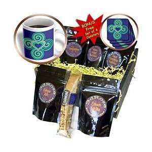  Marie Baugh Hearts   Green and Blue Heart Art   Coffee Gift Baskets 