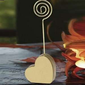  Silver or Gold Heart Place Card Holder