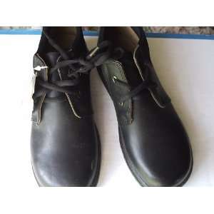 Hush Puppies Black Leather Body Mocs Shoes For Youth Size 3.5M Men