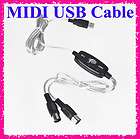 MIDI USB Interface Cable Line Converter PC to Music Key