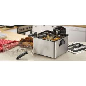    Deni 6 1/4   qt. Stainless Steel Deep Fryer: Kitchen & Dining