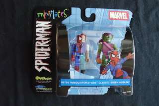 Spider man minimates   Peter Parker Spider man/Classic Green Goblin 2 