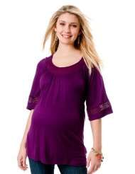 Motherhood Maternity 3/4 Sleeve Scoop Neck Babydoll Maternity T Shirt
