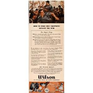  1942 Ad Wilson Golf Equipment How to Outlast World War II 