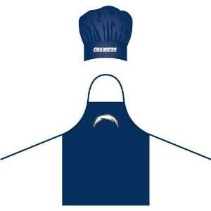  San Diego Chargers NFL Barbeque Apron and Chefs Hat 