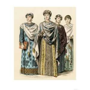  Ladies of Empress Theodoras Court, Eastern Roman Empire 