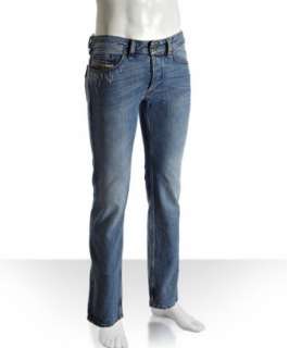   #317031801 light blue distressed denim Safado straight leg jeans