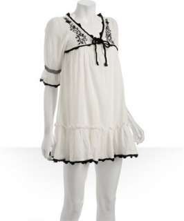 BB DAKOTA white cotton Cailyn embroidered dress   