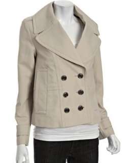 style #313555801 Burberry London khaki double breasted short raincoat