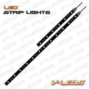  V LEDS 5K Pure White Strip Light 12 LED 12 inch 