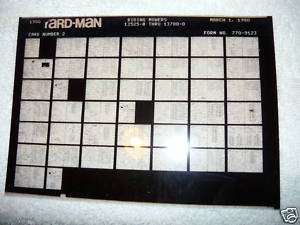 Yard Man 1980 Riding Mowers Parts Manual Microfiche  