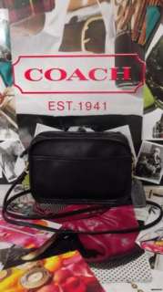 COACH Navy Blue Carnival Bag Purse Handbag Crossbody Leather Shoulder 