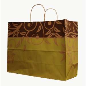   Natural Kraft Fashion Paper Shopping Bags with Handles, 12x6x12