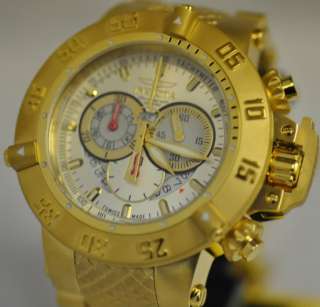 New Mens Invicta Subaqua Noma III Gold Tone Swiss Chronograph Watch NO 