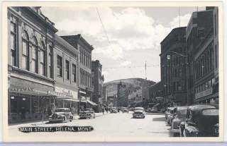MT, Helena, Montana, RPPC, Street Scene, 1940s Cars  