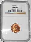 1946 S NGC MS66 RD Graded Lincoln Cent Wheat Penny   MS+++