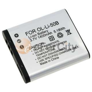 LI 50B Battery+Charger For Olympus Stylus 1010 Camera  