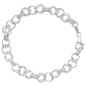  Fancy Double Link Chain   Silver Jewelry