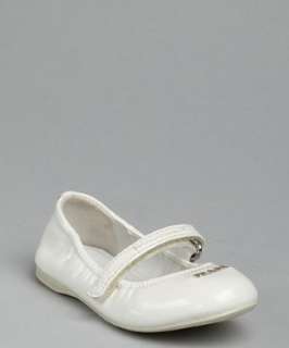 Prada KIDS Prada Sport white patent leather mary jane ballet flats 