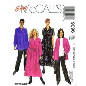  McCalls 9096 Sewing Pattern Womens Dress Shirt Pants Plus 