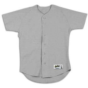  Mens Solid Full button Game Jersey ( sz. L, Grey )  