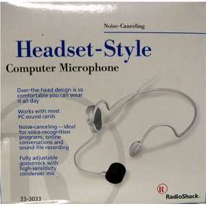 Radio Shack Headset Style Computer Microphone Noise Canceling 33 3033