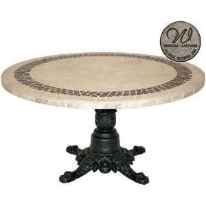   Table With 48 Inch Round Mosaic Table, Sterling Patio, Lawn & Garden