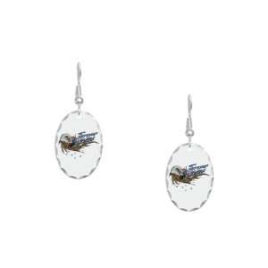  Earring Oval Charm Forever Wild Eagle Motorcycle and US 