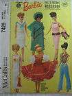vintage 60 s mccalls barbie midge doll clothes sewing pattern