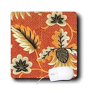   TNMGraphics Designs   Orange Floral Fabric   Mouse Pads Electronics