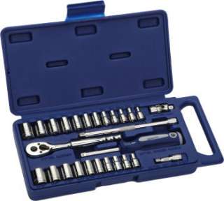 JH WILLIAMS 27 PIECE 1/4 DRIVE SOCKET AND TOOL SET  