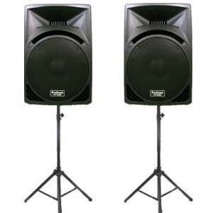  New Studio ABS Speakers 15 Two Way Pro Audio Monitor Pair 