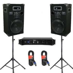  New Studio Speakers 12 Three Way Pro Audio Monitor Pair 