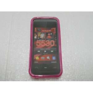    Pink Silicone Case Soft Skin Cover for Nokia 5530 Electronics