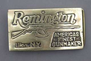 REMINGTON SOLID BRASS BUCKLE GUN MAKER ILION N.Y. RIFLE  
