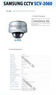Samsung CCTV SCV 2060 600TVL High Resolution Dome Camera  