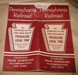   26 1959 PENNSYLVANIA RAILROAD TRAIN SCHEDULES, ACCOMMODATIONS & FARES