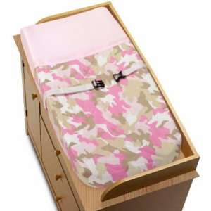   : Pink and Khaki Camo Changing Pad Cover by JoJo Designs Beige: Baby