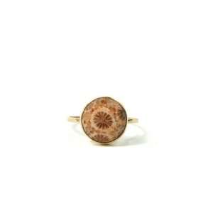  Melissa Joy Manning Pink Fossil Coral Ring: Jewelry