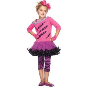 Lets Party By Leg Avenue Rockstar Child Costume / Black/Pink   Size 