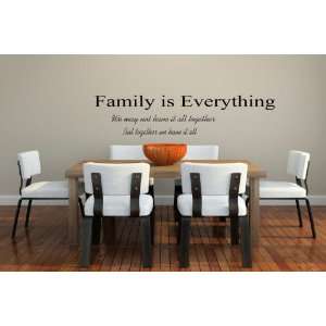  Vinyl Wall Decal   Family is Everything.   selected color Pink 