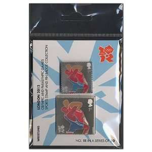  2012 Olympic Wrestling Stamp and Pin Pack 
