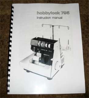 PFAFF HOBBYLOCK 795 SERGER   INSTRUCTION MANUAL BOOK  