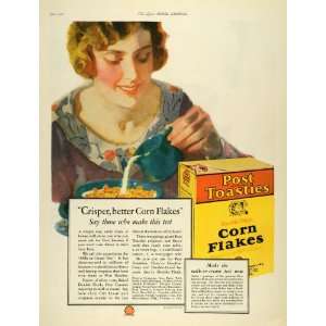 1927 Ad Canadian Postum Co. Post Toasties Corn Flakes   Original Print 